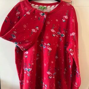 Flamingo Pattern Women's Sweatshirt - Red